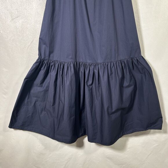 Xirena Freya Camisole Midi Tiered Dress Sz XS Cotton Midnight Blue Pockets Boho - Picture 16 of 16